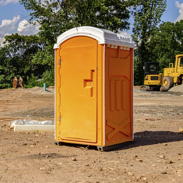 what is the maximum capacity for a single porta potty in McClure